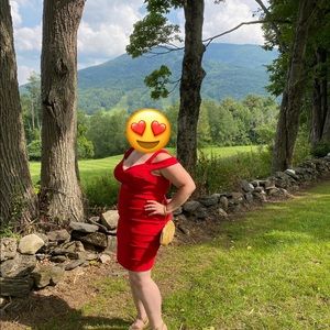 Emerald Sundae Bodycon Dress (red; size 3x)